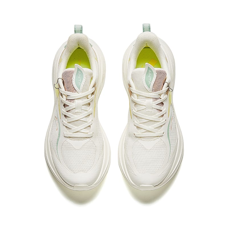 Anta Leaf 3.0 Sports Slip Resistant Coverage Low Top Casual Running Shoes Women's Ivory White 922355557-1