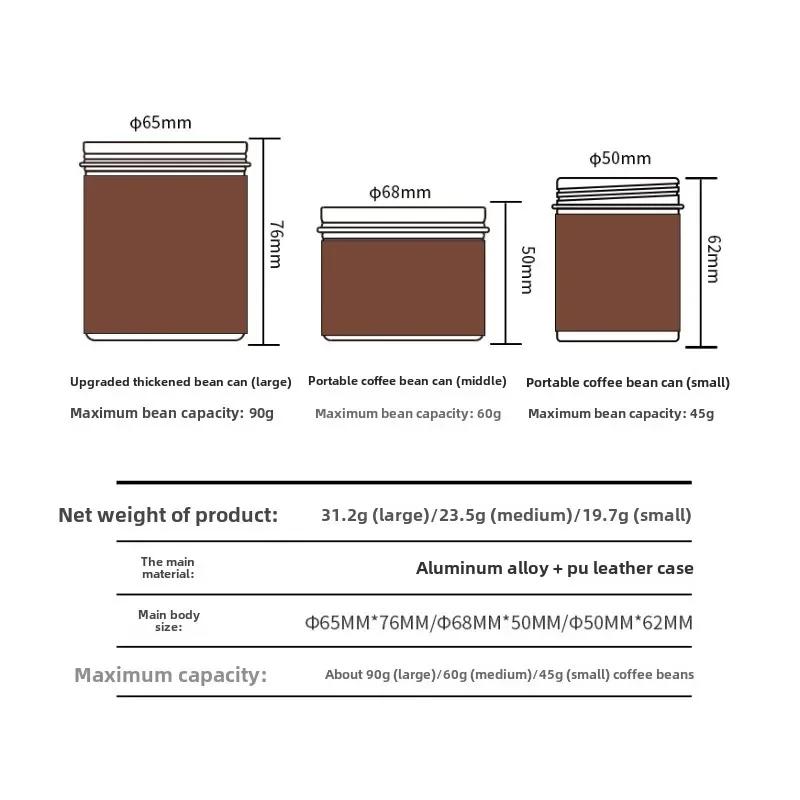 Mini Kaffebönor Förvaringsburk Kaffepulver Förseglad Burk Utomhus Kaffebönor Teburk Liten och Bärbar Förseglad Förvaringsbehållare