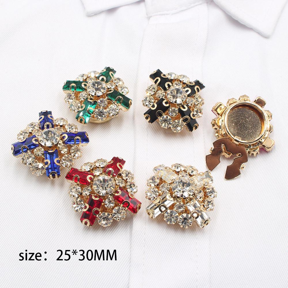 Shiny 1-piece25*30MM Evening Wedding French Shirt Cufflinks Buckle Set Simple Cufflinks Shirt Accessories Decoration