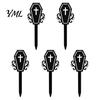 Halloween Gartenstecker 5 Stück Pflanzstecker, Acrylschild für Außenbereich Garten Rasen Hinterhof, Pflanzenornamente Geisterhaus Schwarze Katze Silhouette Kunst
