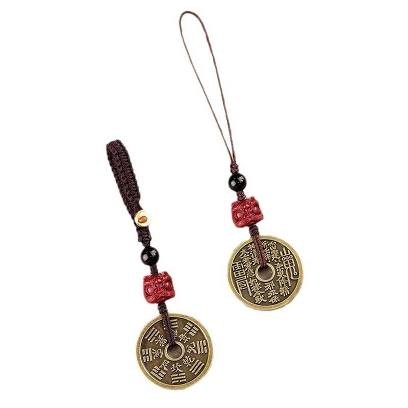 2026 Year Of Chinese Retro Pendant For Men And Women Silver Mountain Ghost Money Pendant Ancient Phone Chain Keychain Pendant