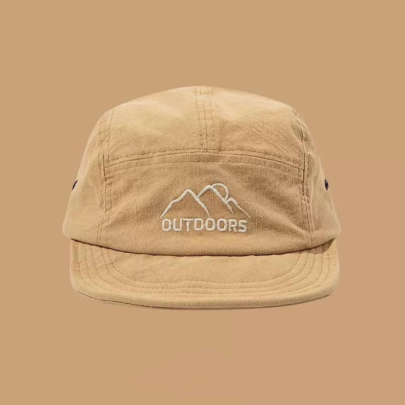 

High Quality Short Brim Baseball Hat Men Women Sunshade Peaked Cap Cotton Outdoor Mountaineering Duckbill Hat Visors хаки