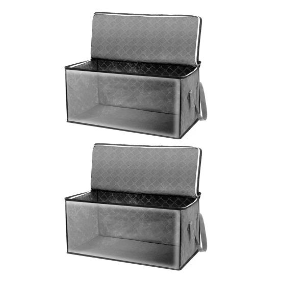 Large Storage Bags Clothes Storage Bins with Lids Foldable Closet Organizers Blanket Storage Containers with Handles for Clothing Comforters Bed