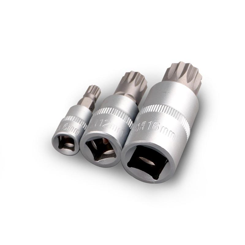8 Pcs 1/4" 3/8" 1/2" Torx Bit Socekt Set Adapter Allen Key Spline Bits Universal Head For Torque Spanner Ratchet Socket Wrench