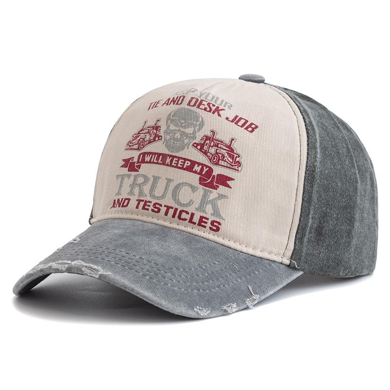 Șapcă de baseball unisex din bumbac spălat, cu imprimeu craniu, în stare de epuizare, reglabilă, casual, în aer liber, la modă, pălării de tată