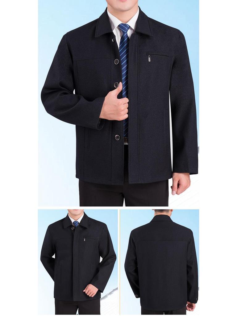 Jarní/Podzimní pánská lehká ležérní bunda pro střední věk a seniory