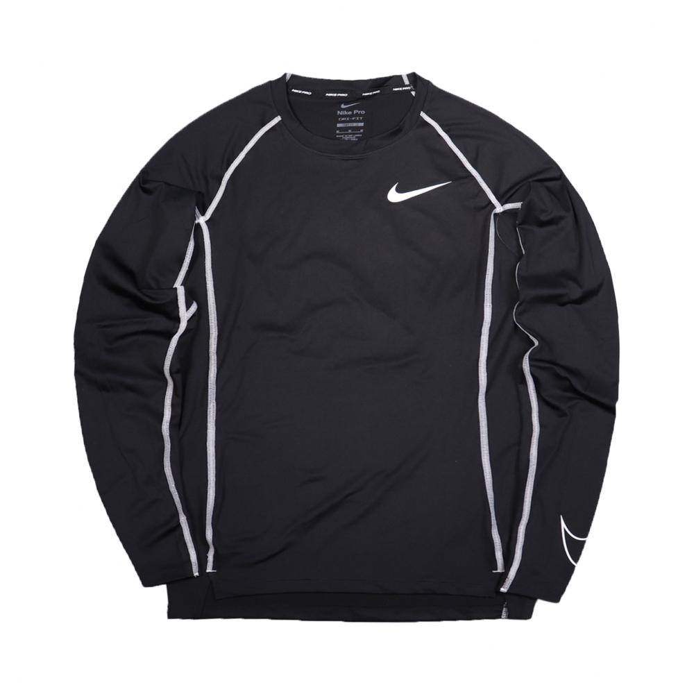 Nike Pro Dri-Fit Sport Casual Slim Fit Long Sleeve Crew Neck T-Shirt Men Tops Black DD1991-011