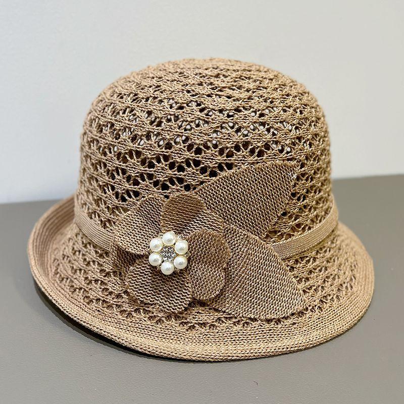 Spring and Summer New Elegant Top Hat, Fashionable and Versatile Woven Rolled Edge Sunshade Fisherman Hat