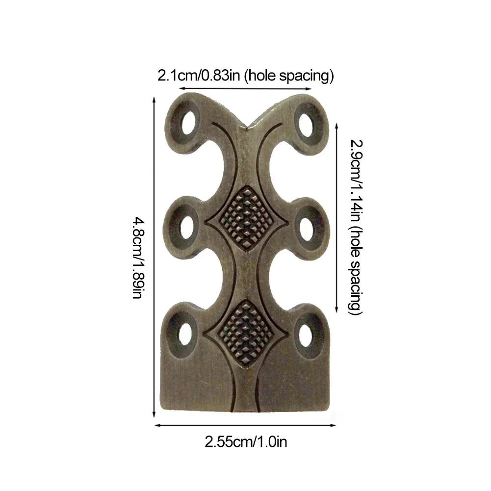 6 Stück Tischplatten-Eckschützer für Schmuck-Holzboxen, Antikmöbel, Dekorative Eckschützer, Messing-Sockelleistenschutz-Abdeckung