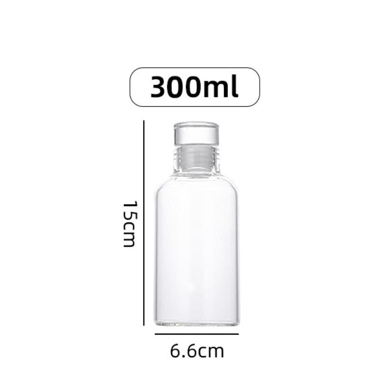 

300-1000ML Glass Water Bottle Large Capacity Multi-function Creative Simple Milk Cup Portable Transparent Outdoor Sports Bottle 300ML-1000ML