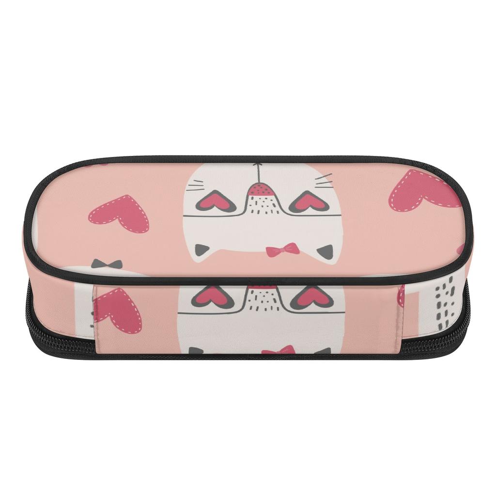 Pen Case High Capacity Strong Polyester Fabric Smooth Zipper with Main Pocket Mesh Layer and Removable Pen Divider for Boys Girls