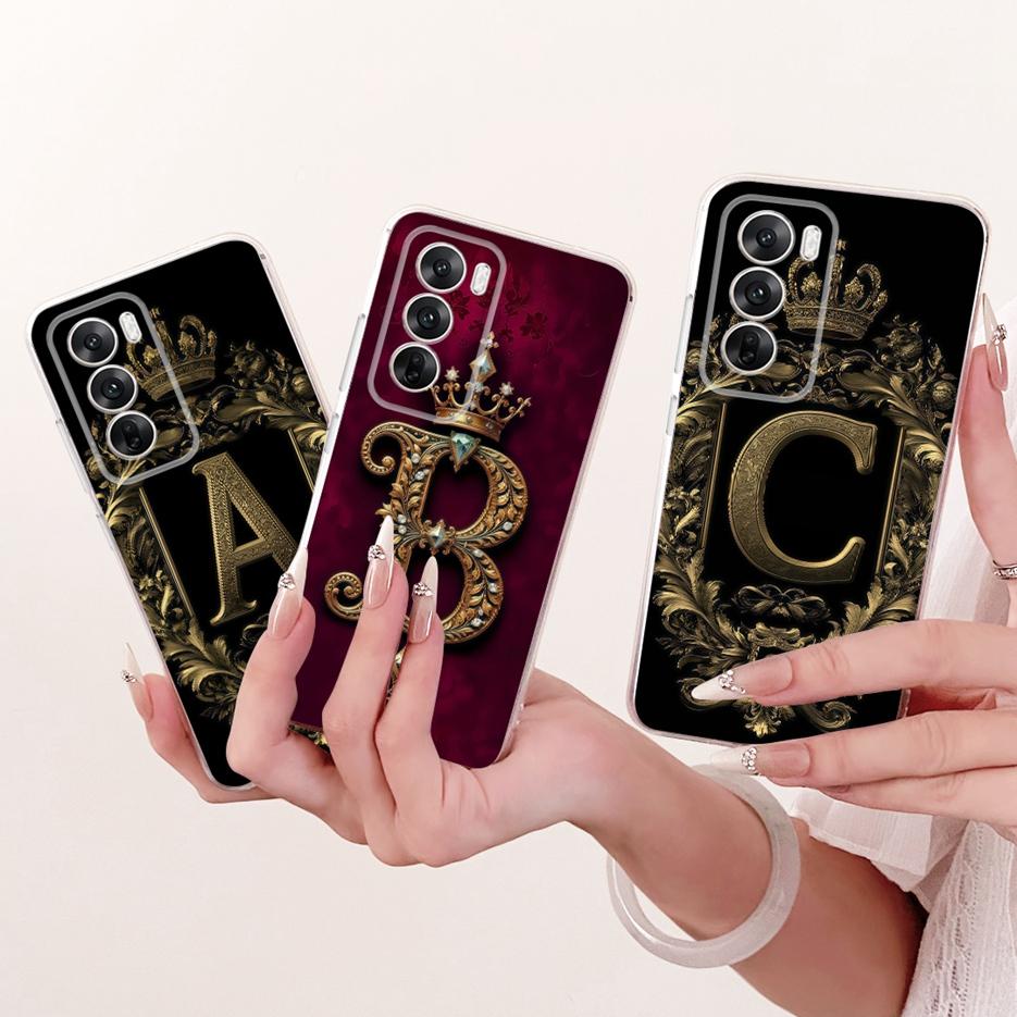 For Oppo Reno 12 Case Reno12 Pro CPH2629 New Luxury Letters Cover Soft Silicone Phone Case For Oppo Reno 12 Pro 5G Fundas Bumper