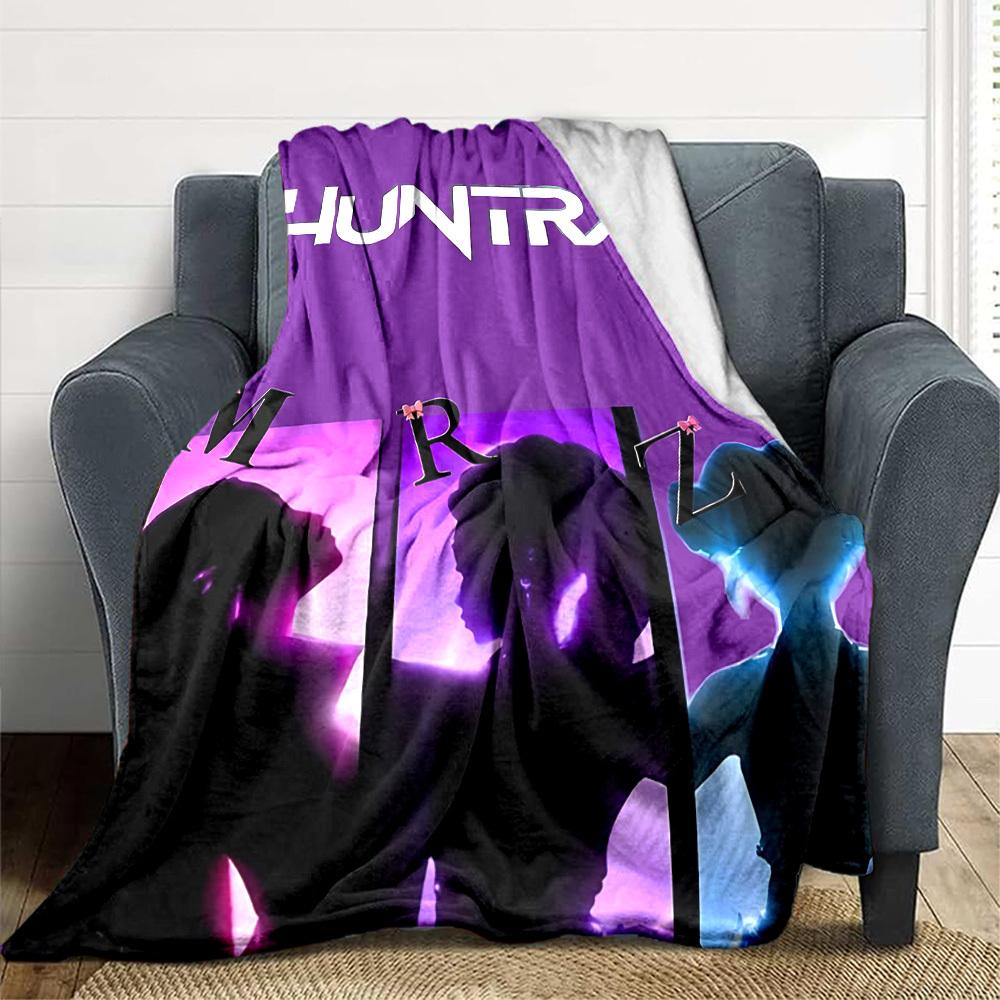 1pc K Pop Demon Hunters Flannel Blanket, Soft Skin Friendly with Digital Printing, Various Sizes Available for Family, Friends, Birthday