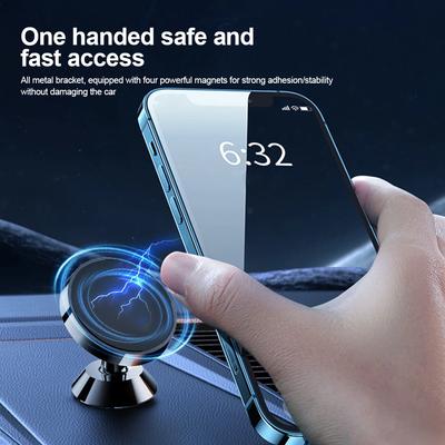 360 Degree Rotation Magnetic Car Phone Holder Magnet Dashboard Mount Mobile Cell Phone Stand GPS Support For Phone Navigation