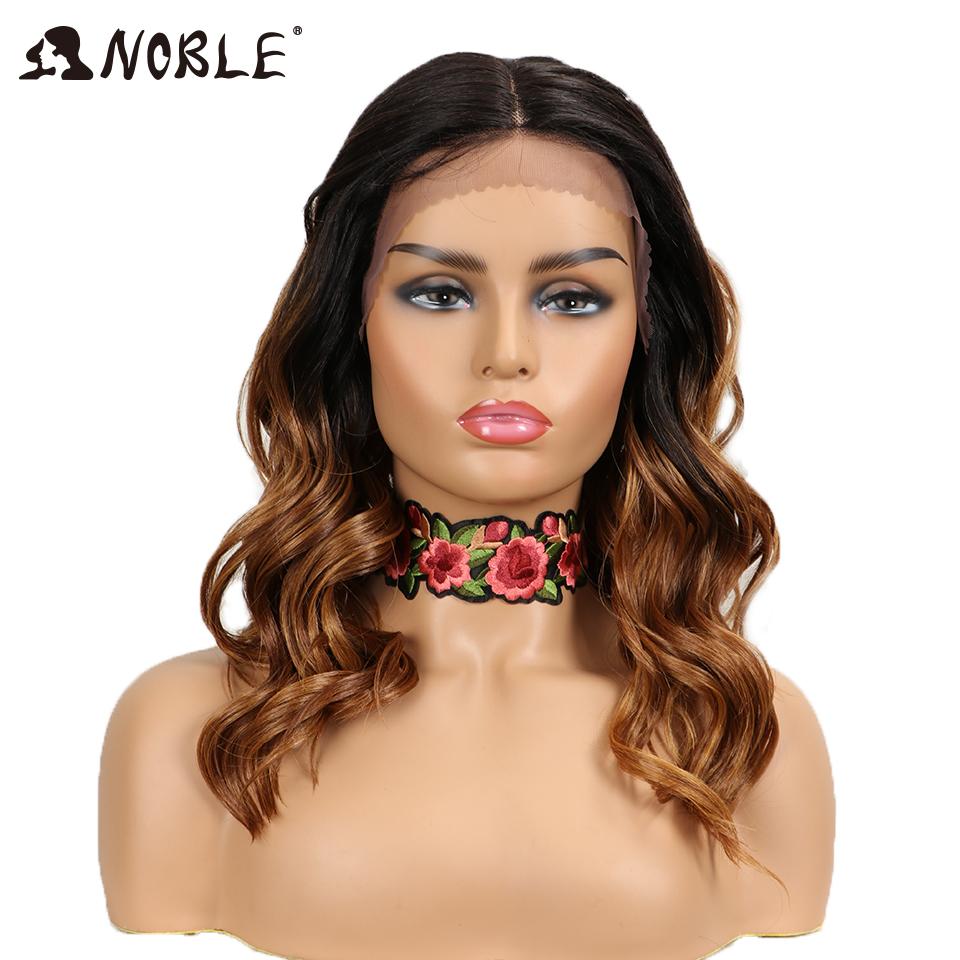 Noble Synthetic Lace Front Wigs 20 Inch Wavy Glueless Brown Wig Blonde Wig Cosplay Curly Wig Lace Front Wig For Women Lace Wig