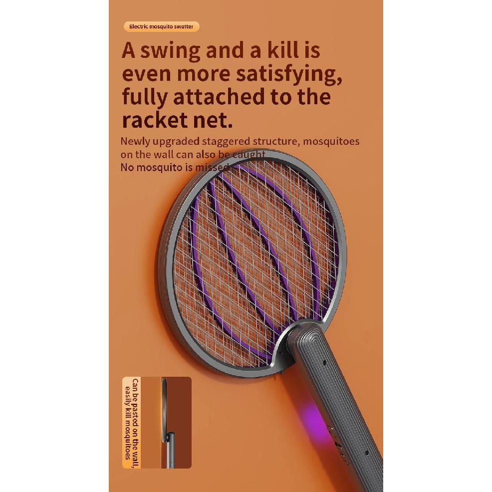 Foldable Electric Mosquito Swatter 3-in-1 Electric Mosquito Killer Anti-mosquito Lamp Rechargeable Wall-Mounted Mosquito Swatter