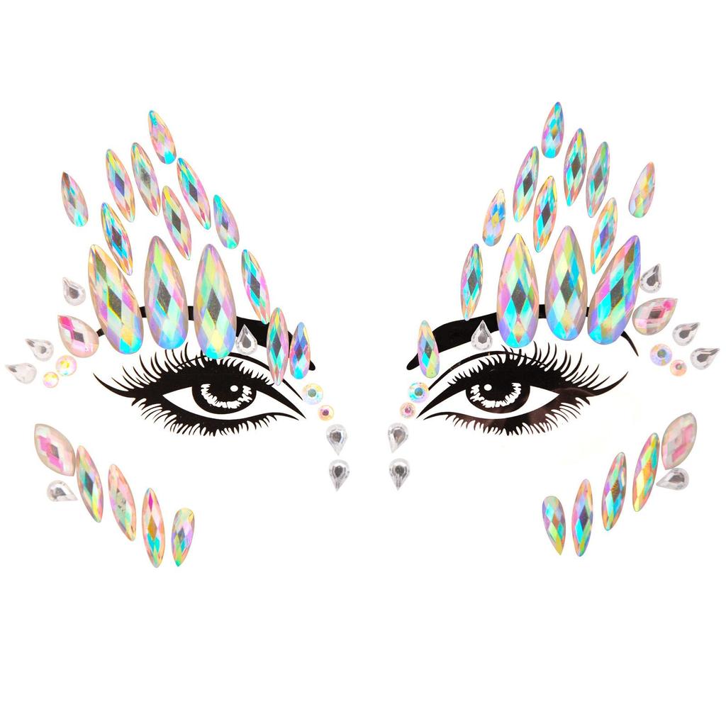 Crystal Tattoo Sticker Glitter Eyeliner Eyebrow Makeup Face Eyes Diamond Temporary Tattoo Rock Rhinestone 3D Eyeliner Stickers