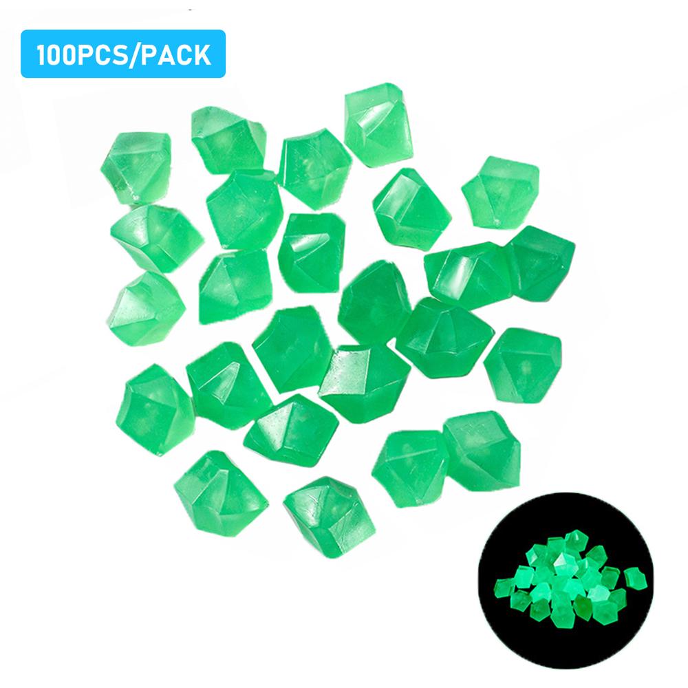 Glow in The Dark Stones Glow Stones Diamond-Shaped Fluorescent Stone Decoration for Aquarium Waterscape Outdoor Yard Landscape