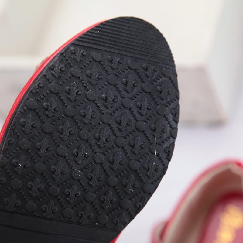 Spring/Autumn Girls’ Shoes, Korean-Style Leather Shoes, Student Princess Shoes, Red Casual Shoes, Older Kids’ Shoes, Patent Leather Flats