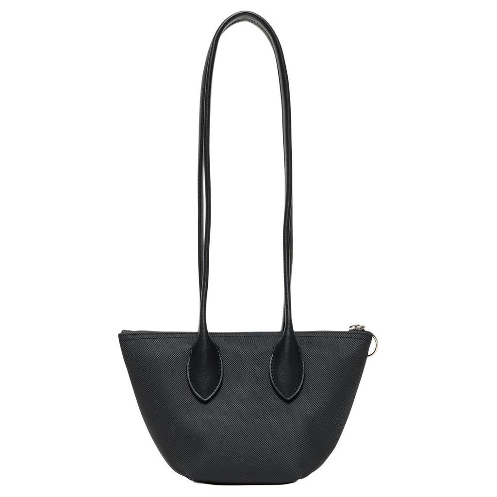 Lacoste Fashion Versatile PVC Tote Shoulder Bag Small Women bags Black NF4824ZP-000