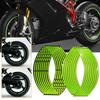 18'' Universele Motorfiets Sticker Velg Reflecterende Strips Decoratieve Strip Auto Fiets Motorfiets Fiets Fluorescerend Groene Rand