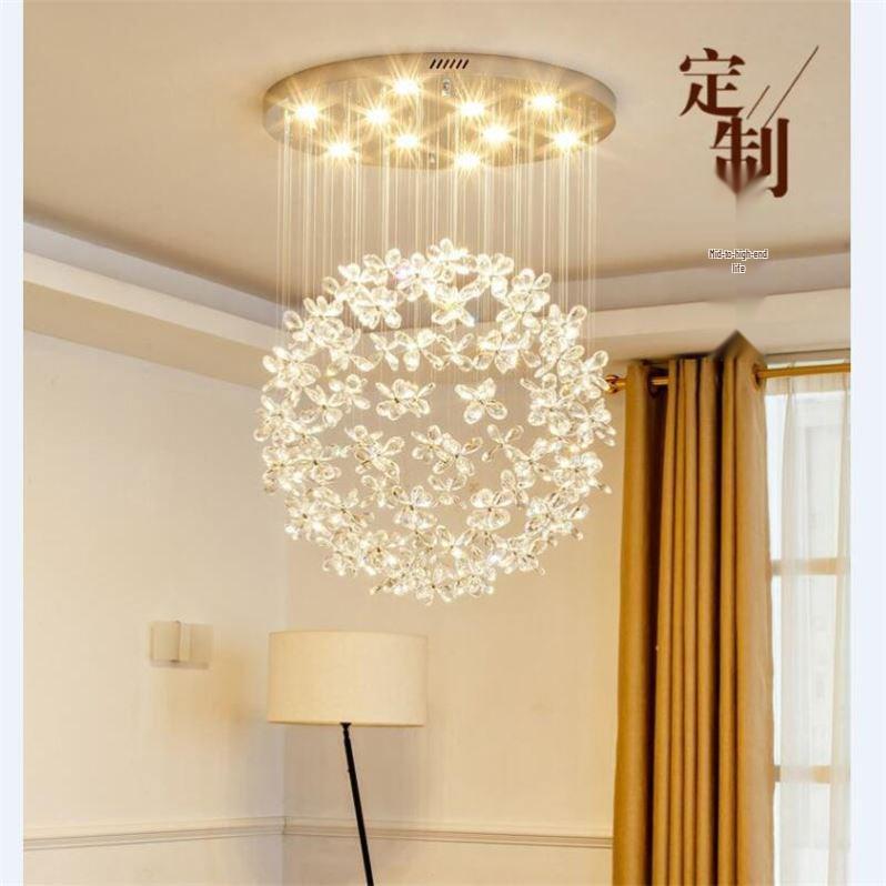 

Modern Crystal Pendant Lamp for Living Room, Restaurant, or Staircase