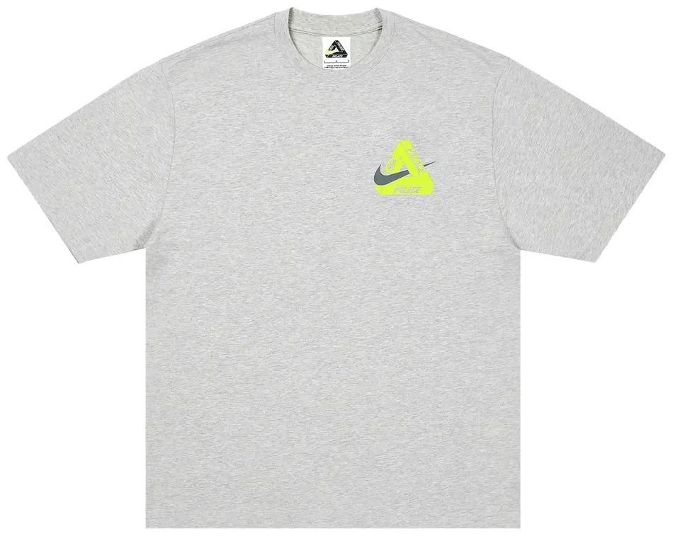 PALACE футболка Nike с тремя свушами серого меланжевого цвета L