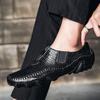 39-46 Mode Herr Casual Läderskor Loafers Moccasins Platt Körskor