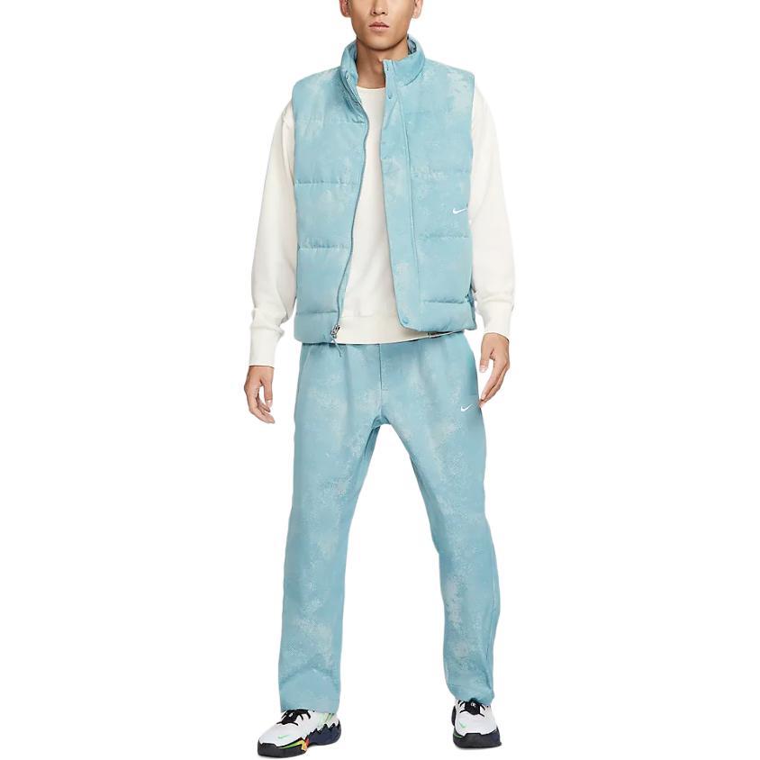 New Nike Casual Pants Men's Denim Blue Green FZ0649-464