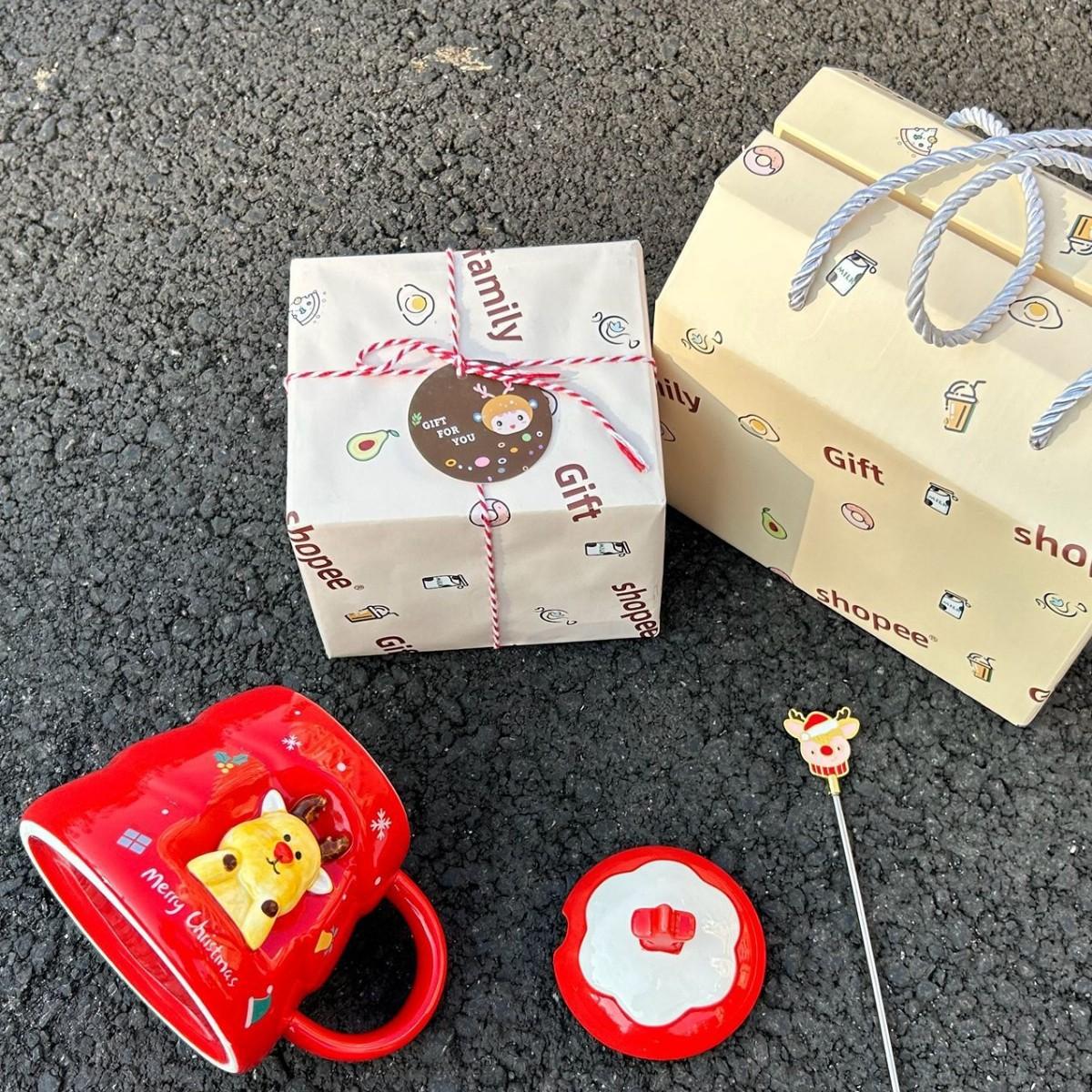 

Креативная Рождественская Кружка Высокоточная Мультяшная Керамическая Кружка Подарок Практичный Подарок Кружка с Крышкой Ложкой Подарок Подарочная Упаковка 500ml