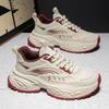 Fashion Men Chunky Platform Shoes Breathable Mesh Male Sneakers Shock Absorbing Lace Up Sport Shoes Plus Size 39-45
