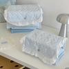 Basic Storage Basket With Magnetic Lid For Bedroom And Dorm Room Organization With Star Pattern Print