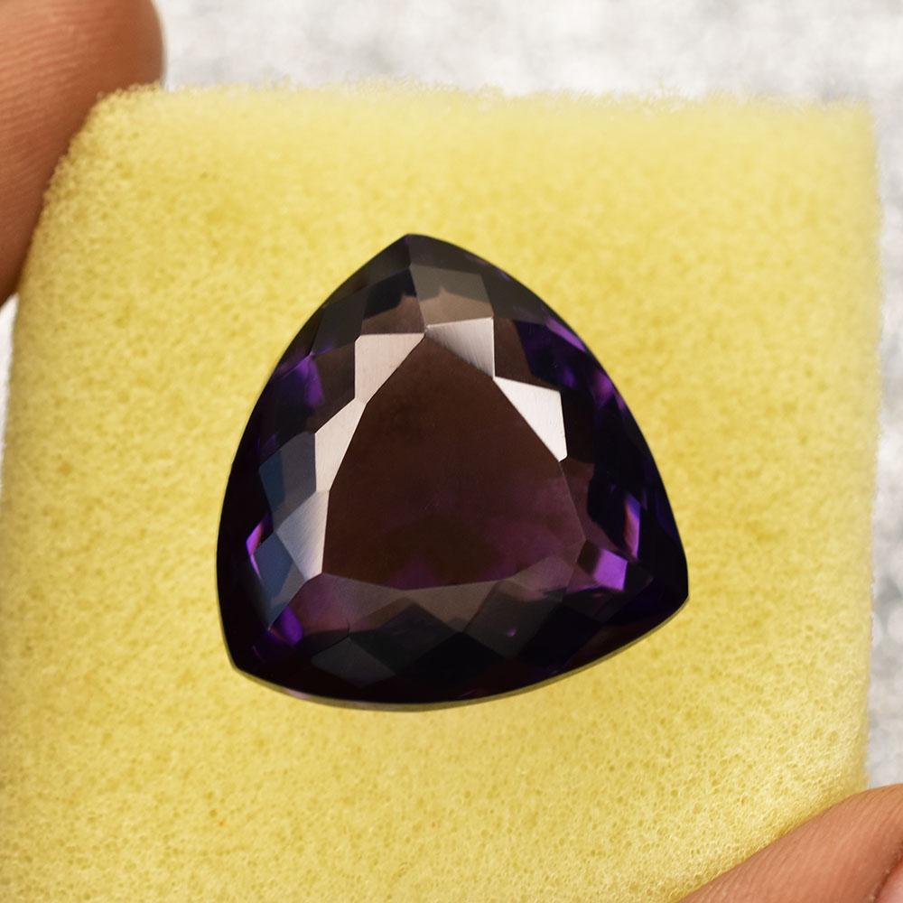 Natural Purple Sapphire Loose Gemstone Ceylon Trillion Cut 24x24mm September Birthday Birthstone