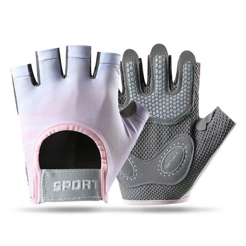 Gants Mi-Doigts Sports et Fitness Équipement Hommes et Femmes Entraînement Antidérapant Respirant Anti-Ampoule Équitation Yoga Dynamique Vélo L