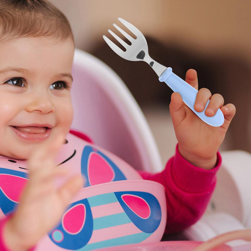 1 Set Edelstahl Kinderbesteck Kleinkind Löffel Gabel Kinder Besteckset Mit Aufbewahrungsbox Praktisch Für Kleine Hände