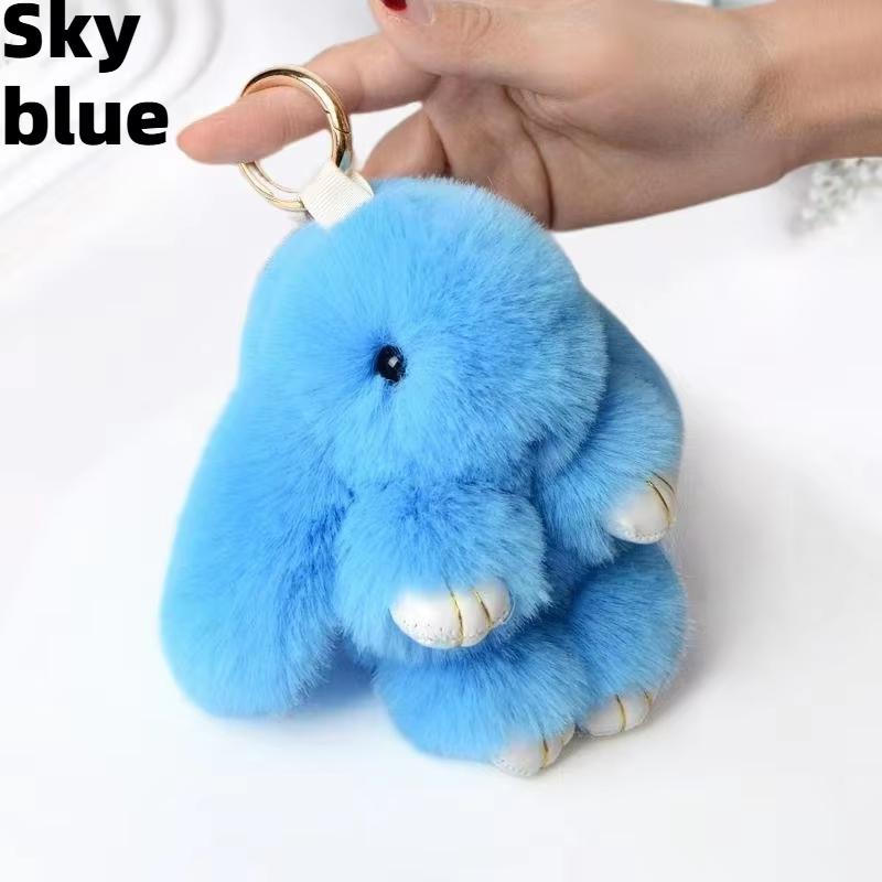 

Gentle Rabbit Pompon Key Chain Portable Pouch Car Decoration Pendant Present Designed For Women Teens great for daily use
