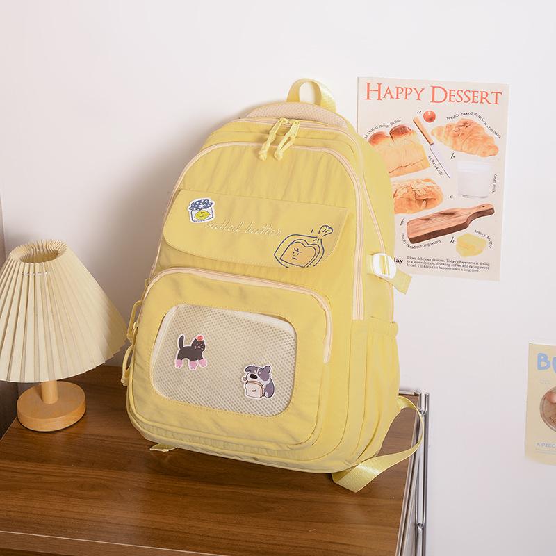 The New Schoolbag Is High-value, Fresh and Sweet, Candy-colored Backpack, Lightweight and Large-capacity Backpack for Junior High School Students.