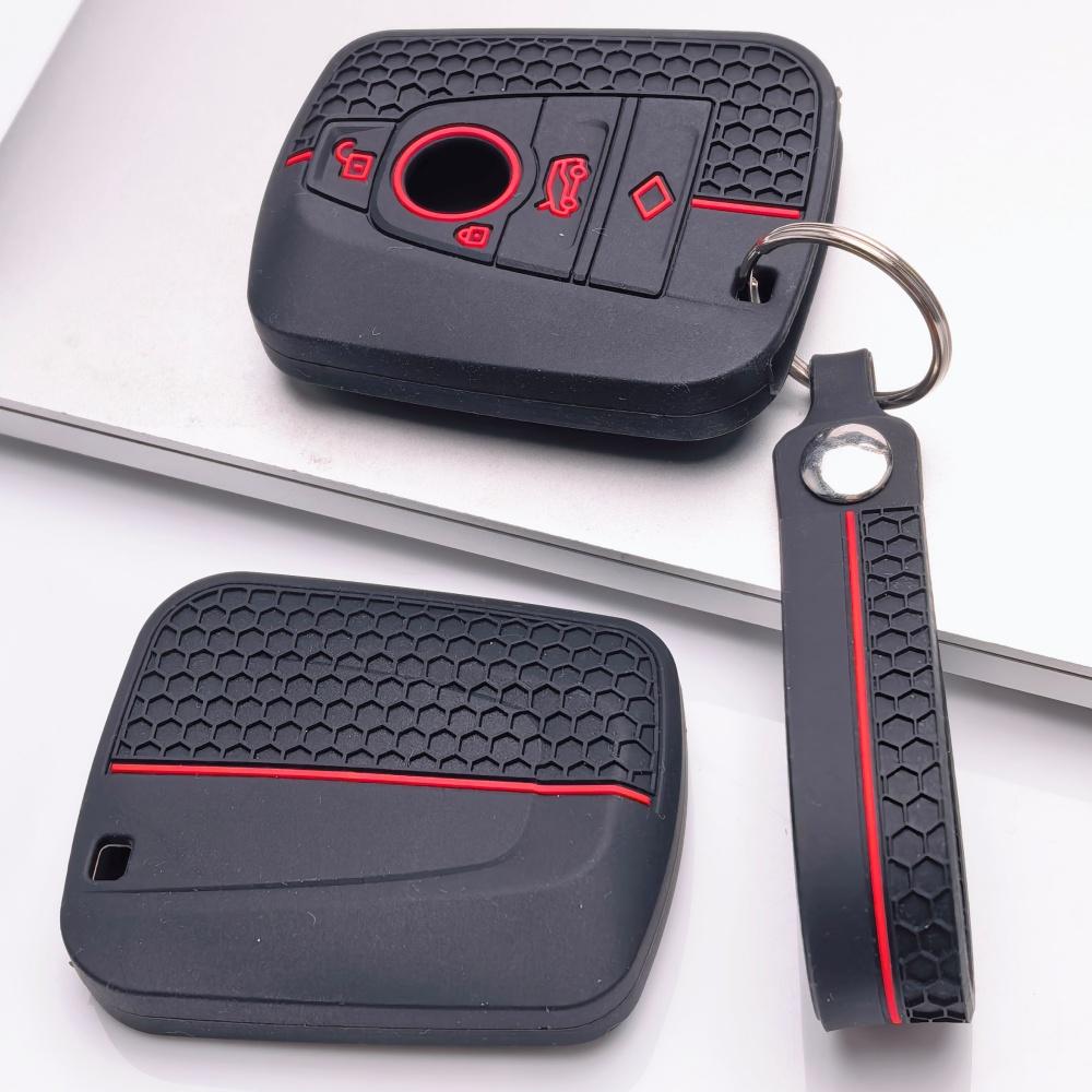 Key Fob Cover for BMW i3 i8 with Keychain Anti-Scratch Shockproof Protective Shell Holder Shockproof Structure Soft Grip Texture Easy Install Design