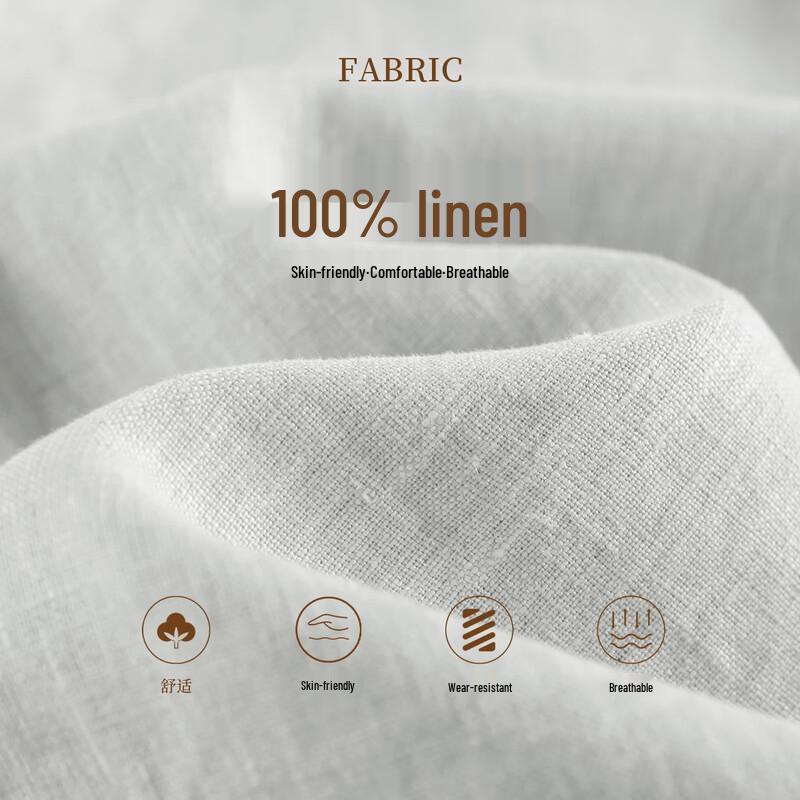 Pantaloni larghi da donna 100% lino HSTYLE
