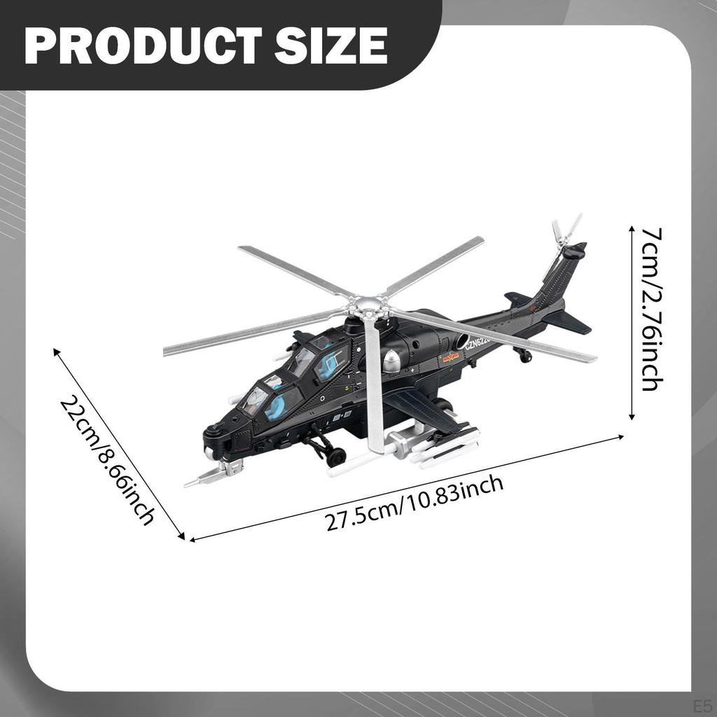 1:52 Helicopter Model Toy Aircraft Children Aviation Gift with Display Stand