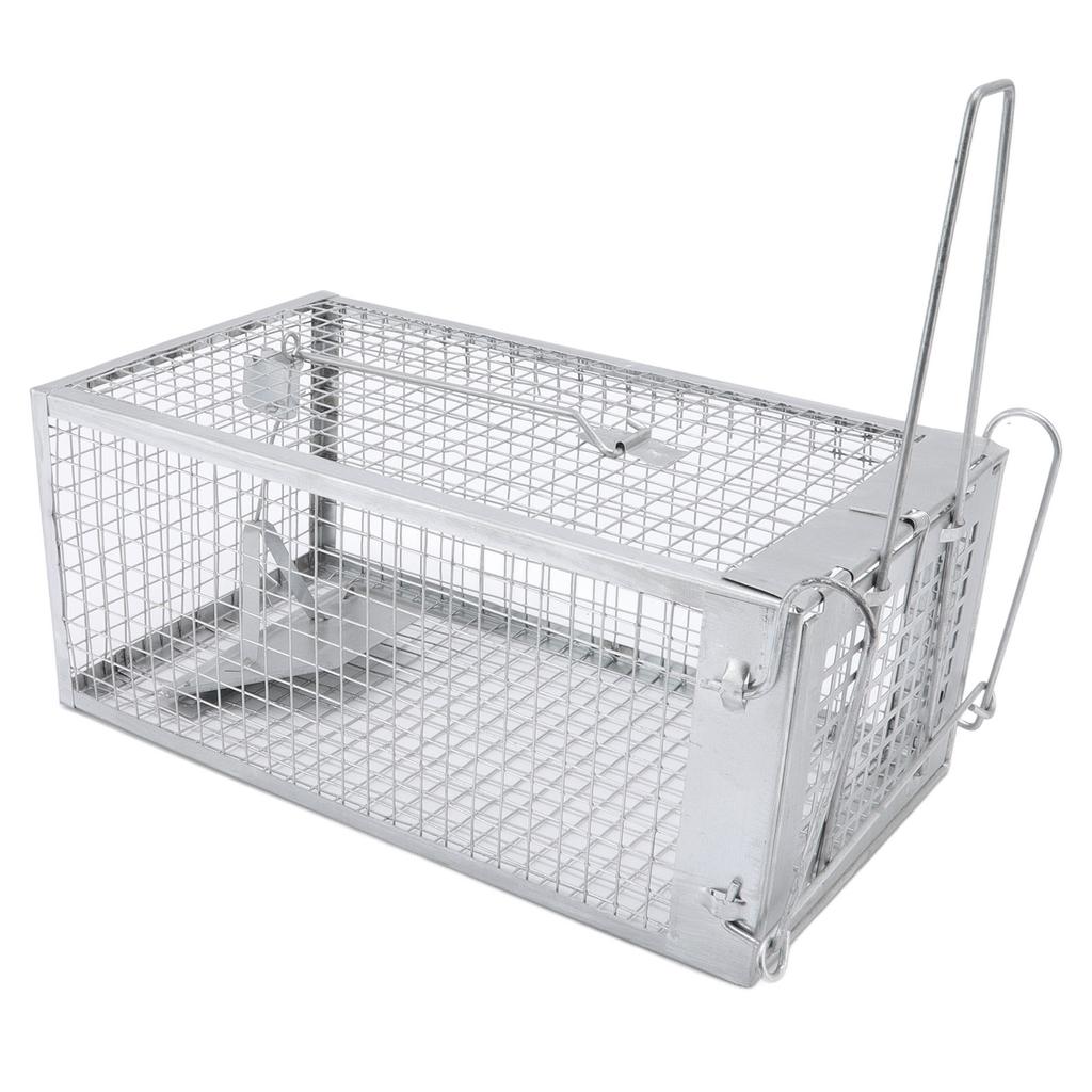 Eisen Ratte Mausefalle Käfig Einzeltür Lebendtierfalle für Indoor Outdoor Kleintier