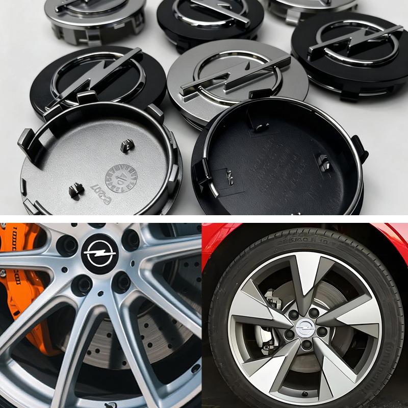4 Stück 58/64mm Neue Auto-Radnabenkappen Abdeckung Emblem Für Opel Insignia Astra J F Antara Meriva Zafira Corsa Vectra OPC