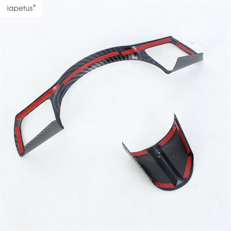 ABS Carbon Fiber Steering Wheel Panel Frame Decoration Cover Trim For Hyundai Tucson NX4 2025 & KONA 2025 Accessories Interior