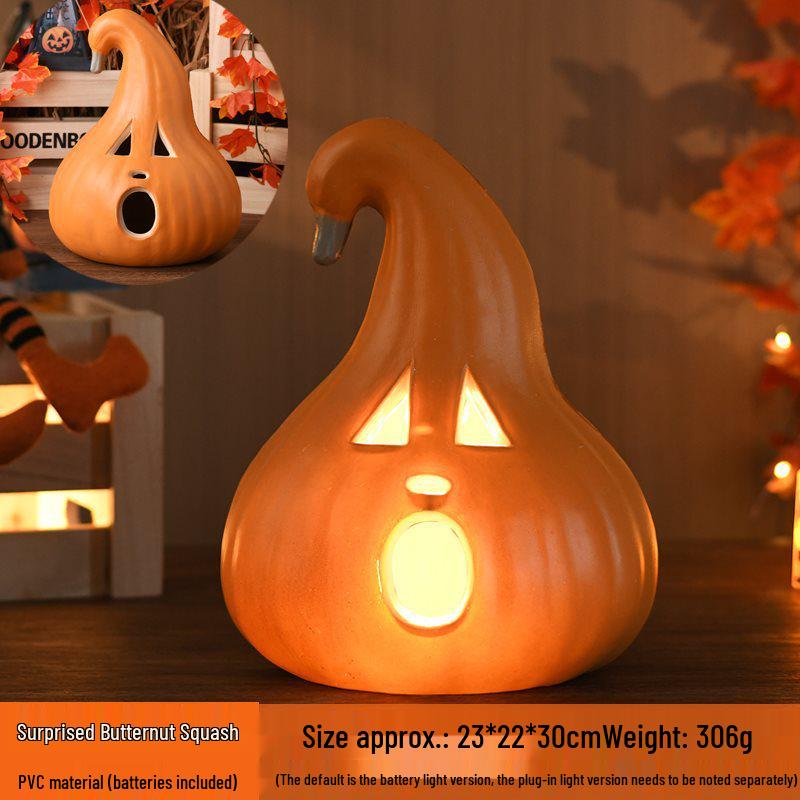 Halloween Light-Up Hollow Pumpkin Lantern for Outdoor Decor