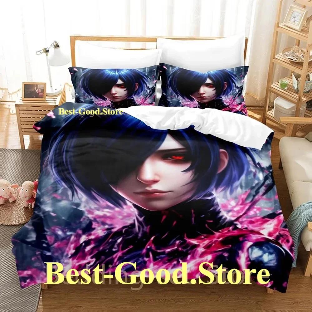 Tokyo Ghoul Touka Kirishima Beding Set Printed With Pilowcase Bed Soft Duvet Cover Soft Single Double Quen Super King-Sized Dimensionsd Dimensions