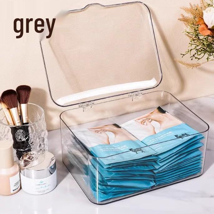 

Transparent Dustproof Storage Box with Lid for Cosmetics and Skincare