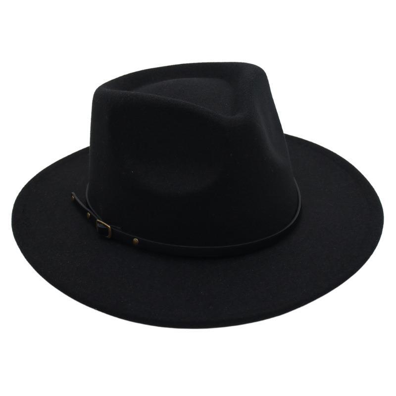 Top Hat, Belt Buckle, Jazz Hat, Male And Female Models, Felt Hat, Sun Hat, Woolen Hat, Ethnic Style