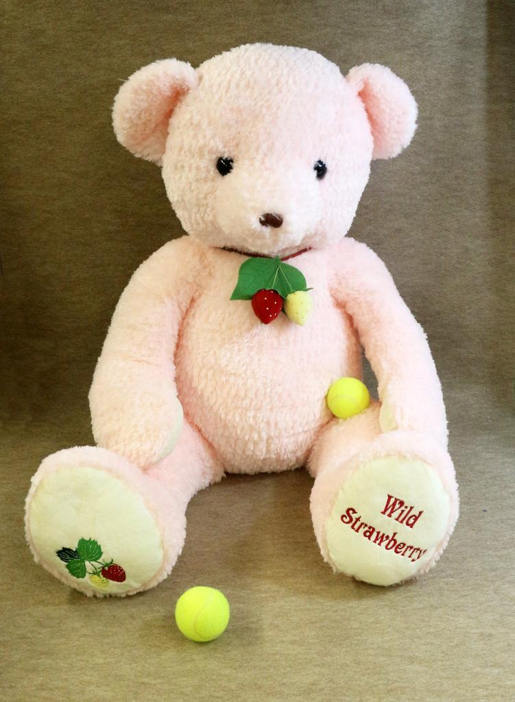 Take Off Wild Strawberry Bear 2L Pink Plush Toy Box [Music Included]