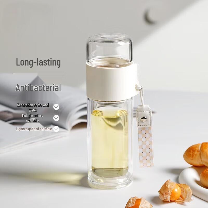 Fuguang Qingfeng Double-Layer Tea Infuser Glass Mug