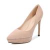 Dame stiletthæler Semsket skinn Sexy Catwalk bankett 12 cm hæl 2,5 plattform WZ